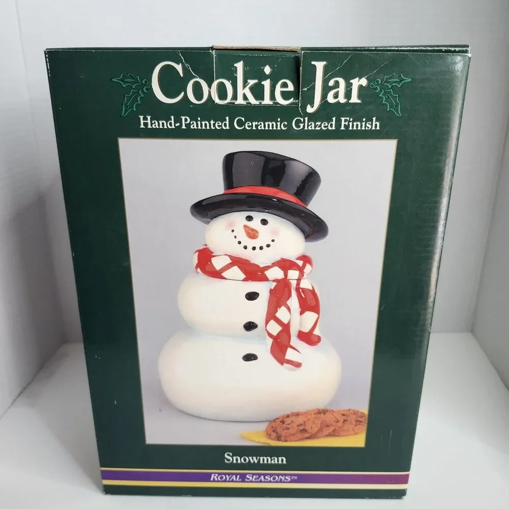 Vintage Atico Frosty The Snowman Cookie Jar Ceramic 11